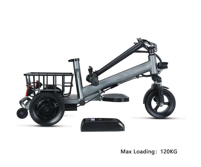 3-Wheel Mobility Scooter for Seniors & Adults, 300W Motor rear drive, Long Range | LED Headlight & Removable Basket aro-001