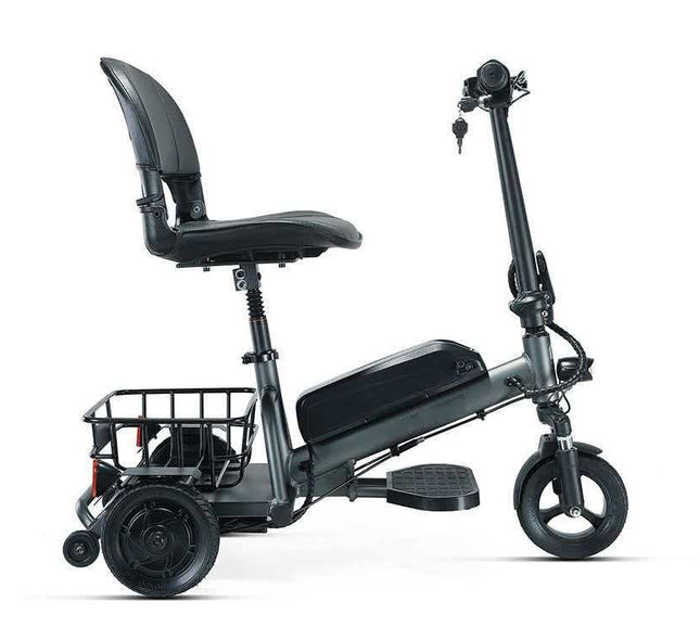 3-Wheel Mobility Scooter for Seniors & Adults, 300W Motor rear drive, Long Range | LED Headlight & Removable Basket aro-001