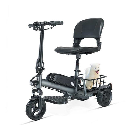 3-Wheel Mobility Scooter for Seniors & Adults, 300W Motor rear drive, Long Range | LED Headlight & Removable Basket aro-001