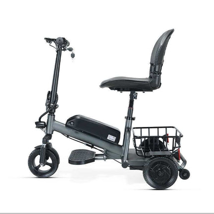 3-Wheel Mobility Scooter for Seniors & Adults, 300W Motor rear drive, Long Range | LED Headlight & Removable Basket aro-001