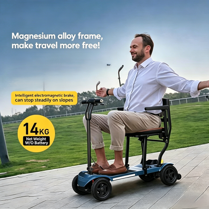 36 lbs Ultra Lightweight Mobility Scooter, One-Step Folding Mobility Scooters for Seniors, Electric Scooter with PAI Safety System, Airline Approved Mobility Scooter-Aro-002
