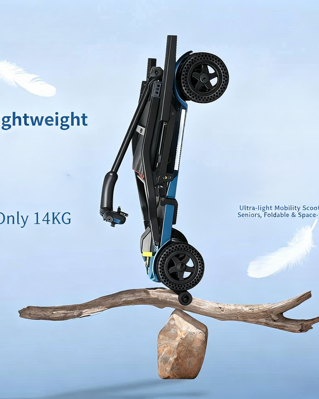 36 lbs Ultra Lightweight Mobility Scooter, One-Step Folding Mobility Scooters for Seniors, Electric Scooter with PAI Safety System, Airline Approved Mobility Scooter-Aro-002
