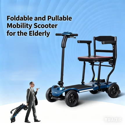36 lbs Ultra Lightweight Mobility Scooter, One-Step Folding Mobility Scooters for Seniors, Electric Scooter with PAI Safety System, Airline Approved Mobility Scooter-Aro-002