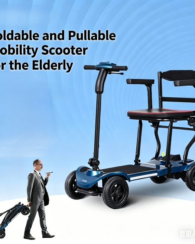 36 lbs Ultra Lightweight Mobility Scooter, One-Step Folding Mobility Scooters for Seniors, Electric Scooter with PAI Safety System, Airline Approved Mobility Scooter-Aro-002