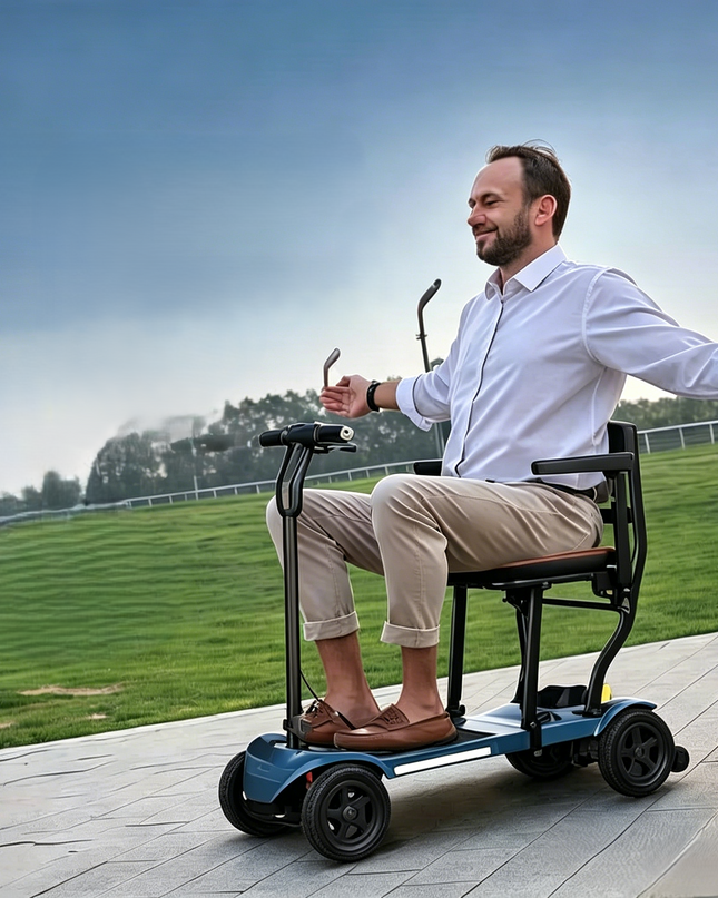 36 lbs Ultra Lightweight Mobility Scooter, One-Step Folding Mobility Scooters for Seniors, Electric Scooter with PAI Safety System, Airline Approved Mobility Scooter-Aro-002