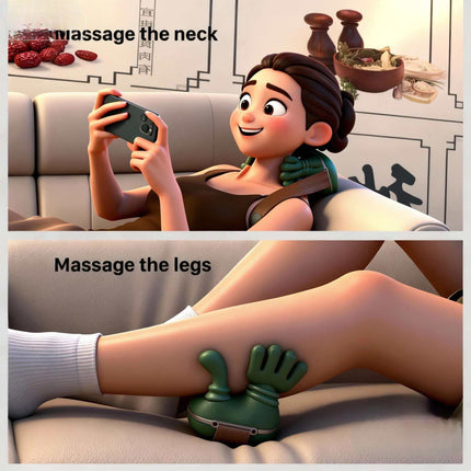Hand Grip Simulation  Massager For Neck And Leg