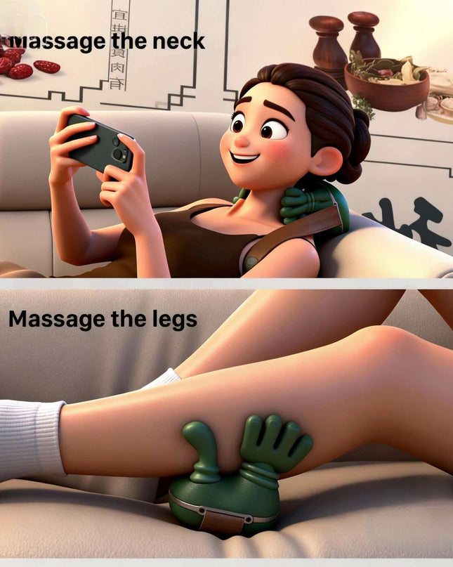 Hand Grip Simulation  Massager For Neck And Leg