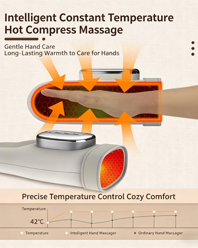Hand-Air Pressure heat Massager