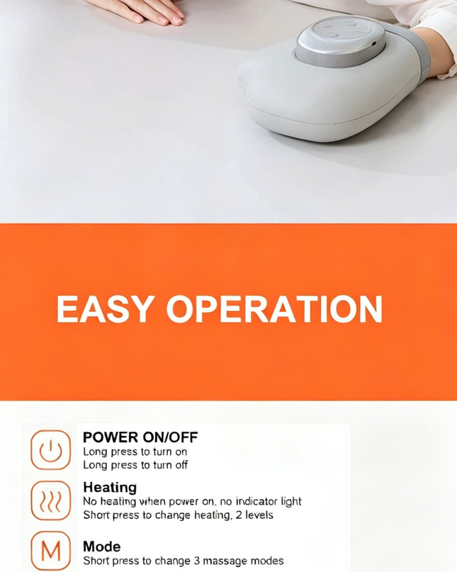 Hand-Air Pressure heat Massager
