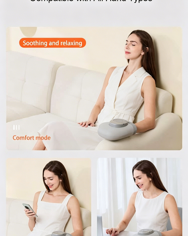 Hand-Air Pressure heat Massager